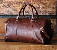 Einzigartiges Design Tragbare Leichte Langlebige Echtes Leder Vintage Weekender Reisetasche Professionelles Logo Multifunktional