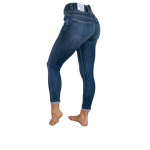 กางเกงยีนส์ขายาวเอวสูงขนาดใหญ่ทรงตรงสำหรับผู้หญิงกางเกงยีนส์ผ้านุ่มลำลองยืดได้จากผู้จำหน่าย BD - Product Image 4