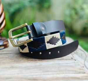 Ceinture tressée de luxe en cuir véritable RUB INTERNATIONAL avec boucle en strass, légère, de haute qualité, design bicolore - Product Image 1