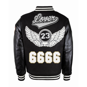 Vestes de baseball pour hommes et garçons à manches longues, boutonnées sur le devant, imprimées avec des motifs multicolores, coupe ample, style varsity - Product Image 2