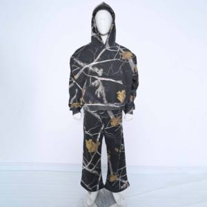 Custom Clothing Wholesale Camo Hoodie and <b>Sweatpants</b> <b>Set</b> Heavyweight Cropped Tracksuit <b>Set</b> Athletic Suit Men's Jogger <b>Sets</b> - Product Image 1