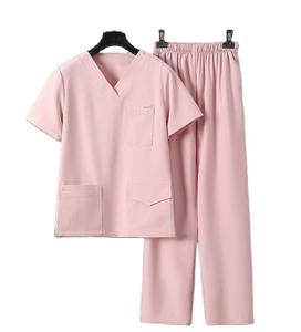 Tenues d'infirmières à manches courtes brodées sur mesure, ensembles d'uniformes d'hôpital respirants, blouses médicales décontractées pour femmes, Pakistan - Product Image 4
