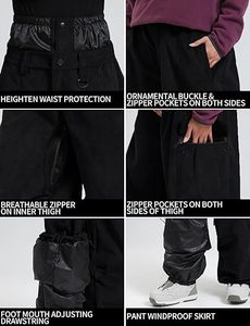 Pantalones de Snowboard/Esquí para Hombre y Mujer, Súper Holgados, Resistentes al Viento e Impermeables, para Entrenamiento al Aire Libre, Talla Grande, con Logotipo Frontal - Product Image 6