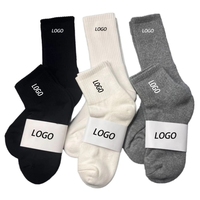 Chaussettes de sport unisexes en coton tricoté, personnalisables, très populaires, vente en gros, conception personnalisée, OEM