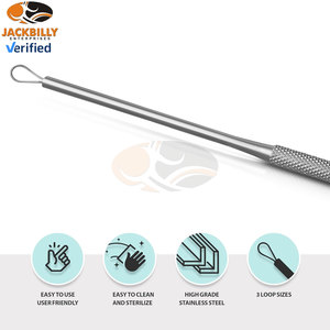 อุปกรณ์แคะหูแบบมีห่วง Billeau Safe Ear Curettes 3 ชิ้น แบบใช้มือ ยืดหยุ่นได้ แม่นยำ สำหรับการผ่าตัดหู เครื่องมือมืออาชีพสำหรับกำจัดขี้หู ใช้ในทางการแพทย์ - Product Image 5