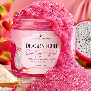 OEM Bulk Dragon Fruit Shea Sugar <b>Body</b> <b>Scrub</b> with Natural Exfoliating Sugar Crystals & Moisturizing Shea Butter for Wholesale - Product Image 1
