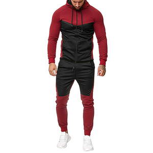 Ensemble de survêtement 2-en-1 pour homme, vert olive et noir, 100 % coton, manches longues, sweat à capuche avec cordon de serrage et poches latérales - Product Image 5