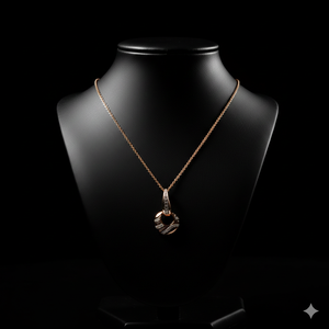 Collar con Colgante de Diamante Real en Oro Rosa de 18K - Collar con Diamante Natural Certificado por IGI para Mujer - Product Image 3