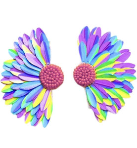 ต่างหูห้อยประดับลูกปัดแก้วเคลือบเงินแบบวินเทจ ปักลายดอกไม้ ทำด้วยมือ เป็นมิตรกับสิ่งแวดล้อม แฟชั่นสั่งทำตามธรรมชาติ - Product Image 5