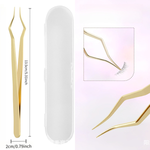 อุปกรณ์ต่อขนตาแบบใหม่  วัสดุสแตนเลสแบบมีฟัน  ปลายไฟเบอร์  รับทำโลโก้  สำหรับต่อขนตาแบบวอลลุ่ม - Product Image 6