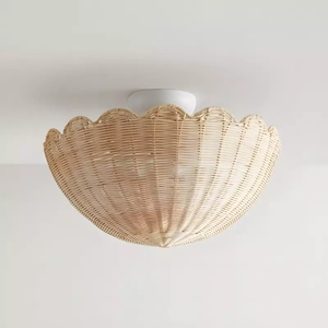 Plafonnier en rotin SIMIG, luminaire encastré, style bohème moderne, lampe de <span class=keywords><strong>plafond</strong></span> tissée à la main pour chambre à coucher, salon, salle à manger - Product Image 2