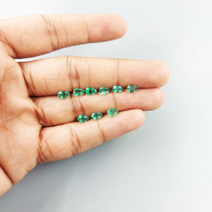 Perlas calibradas de esmeralda natural de Zambia de 3x5 mm, piedras preciosas facetadas sueltas naturales para la fabricación de joyas, listas para usar. - Product Image 3