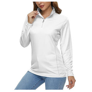Chemise polo de golf pour femme de haute qualité, séchage rapide, respirante, en coton, couleur unie, logo personnalisable - Product Image 3