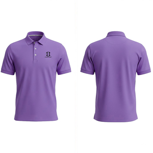 Polo de Manga Corta Negro para Hombre, Logotipo Bordado, Color Sólido, Informal, Transpirable, Tela Oxford, Corte Regular - Product Image 2