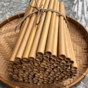 Pailles en bambou biodégradables 99 pailles à boire réutilisables durables de données d'or pour des cocktails de jus de café - Product Image 6