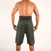 Shorts de bain halal pour hommes, personnalisables avec logo, style hip-hop, écologiques, décontractés, respirants, séchage rapide, Awrah Activewear Sunnah, 100% coton