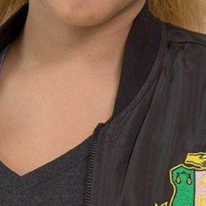 AKA Satin Bomber Jacket Black Pink Women Lightweight Zip Up Jacket Embroidered Crest Rib Knit Casual Outerwear - Product Image 2