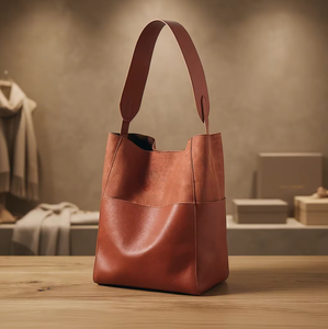 Sac à main pour femme en cuir véritable durable, fermeture éclair, léger, imperméable, respectueux de l'environnement, avec bandoulière, capacité 3L+ - Product Image 6