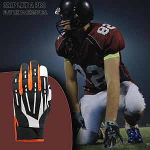 Black Orange White Outdoor Sports Gloves Breathable Palm For Football Use - Product Image 5