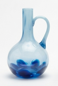 Carafe à thé et café en céramique moderne marbrée bleue, finition perlée, torsadée, 1,8 L, pour service, artisanale - Product Image 3