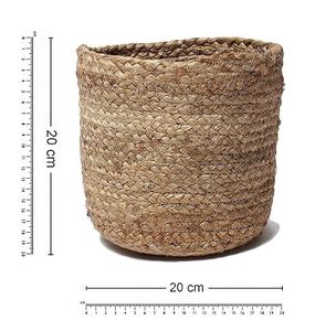 Customised Hot Selling Handwoven Vintage Grass Rope Handmade <b>Flower</b> Pot Storage <b>Basket</b> with Waterproof Lining - Product Image 1