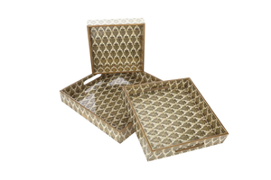 Bandeja de Almacenamiento de Madera Natural de Lujo Hecha a Mano, Apta para Lavavajillas, Diseño Moderno para Café, Té, Desayuno, Aperitivos, Vajilla, Baño - Product Image 6