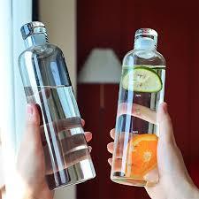Borosilicate Glass Water Bottle Bamboo <b>Cap</b> Durable Heat Resistant Beverage Bottle for Travel Gym Household use - Product Image 3
