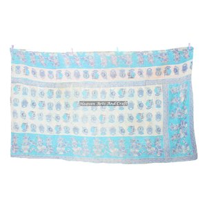 Indian Print Kantha <b>Quilt</b> Floral <b>Quilt</b> Bedspread Bedding Blanket Indian Reversible Hand Stitched Heavy <b>Throw</b> Old Sari Blanket - Product Image 2