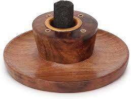 Handcrafted Mango Wood Cone Incense Burner with Carved Lid for Indian Aromatherapy <b>Home</b> <b>Essential</b> Oil All-Season Fragrance - Product Image 6