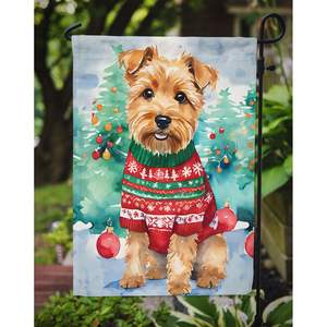 Bandera de jardín de Navidad de Norfolk Terrier, Bandera de buzón decorativa Multicolor y ilustraciones de Patio para patio y césped para macizos de flores - Product Image 3