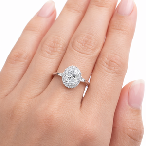 Bague de fiançailles, bague de mariage, bague romantique, bague d'anniversaire en or massif 14K 18K avec diamant cultivé en laboratoire certifié IGI - Product Image 4