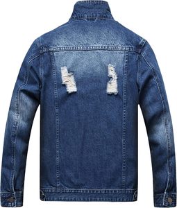 Veste en jean bleue pour homme – Veste en denim tendance pour homme, parfaite pour le streetwear, les tenues décontractées, les voyages et le quotidien - Product Image 6