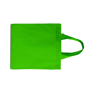 Custom Printed Logo Cotton Shopping Tote <b>Bag</b> Hand Carry Solid Green Color Short Handle For Groceries Shopping On Sale - Product Image 3