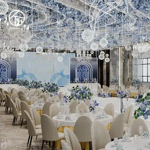 <span class=keywords><strong>เก้าอี้</strong></span>รับประทานอาหารหนัง PU สำหรับงานเลี้ยงใช้ในโรงแรมงานปาร์ตี้มีพนักพิงสูงทันสมัย - Product Image 1