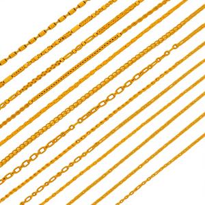 Chaîne en or massif 22 carats |   Chaîne en or traditionnelle indienne |   Bijoux en or 916 marqués pour hommes et femmes | - Product Image 1