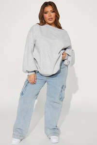 Wholesale Women Oversized Sweatshirt Casual Streetwear Pullover <b>Top</b> Custom Fashion Apparel Supplier USA Market - Product Image 3