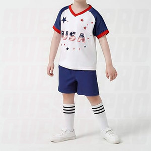 Maillot de football unisexe pour enfants, maillot de football pour filles, tenue de football pour garçons, uniforme d'équipe athlétique pour jeunes, vêtements de sport respirants et doux - Product Image 2