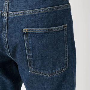 Nouveau style – Jean en denim pour homme, coupe droite, taille mi-haute, en coton tissé respirant, délavé clair, avec logo personnalisé, confortable et décontracté - Product Image 6