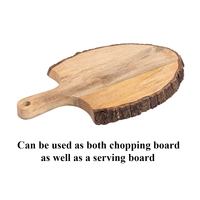 Live Edge Peddelvormige Mango Hout Snijplank Met Boomschors Rand Hak En Voorbereidingsplaat Voor Groothandel Bulkvoorraad