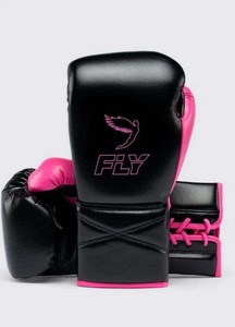 Nuevo conjunto de entrenamiento y sparring de boxeo negro y rosa con guantes de boxeo con cordones, protector facial completo y protector de ingle de cuero genuino. - Product Image 2