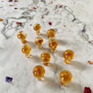 Cristal de Citrine Naturelle Sculpté en Forme de Champignon, Citrine Jaune, Cristal de Guérison pour Reiki, Méditation, Décoration Feng Shui, Vente en Gros - Product Image 5
