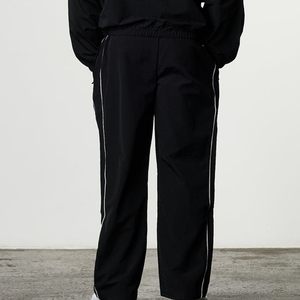 Custom Wholesale Blank Plus Size Cotton Jogger Sweatpants Stacked Sweat Loose Pants Men Straight Leg Sweatpants - Product Image 4