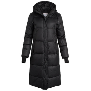 Men's Long Hooded Puffer Jacket Windproof <b>Thick</b> <b>Winter</b> <b>Coat</b> Solid Black Zipper Closure Casual Regular Fit Polyester Wadding - Product Image 6