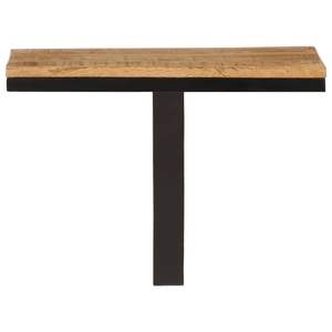 Estante de Pared de Madera de Mango Sólida y Hierro Negro, Estantes de Exhibición Medianos de Madera Natural y Hierro - Product Image 2