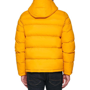 Men's Winter Hooded Puffer <b>Jacket</b> Color Blocking Black <b>Silver</b> Zipper Closure Windproof Casual Outerwear - Product Image 6