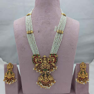 Juego de Joyería Fina para Novia Jewelemarket Heritage 10575482DBL, Collar Largo con Perlas de Imitación y Rubíes - Product Image 1