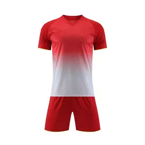 Uniforme Deportivo Personalizado para Equipos de Fútbol, Camiseta y Pantalones Cortos Transpirables de Secado Rápido, para Clubes, Escuelas, Academias y Ligas, en Algodón - Product Image 4