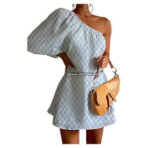 Vestido Casual de Mujer de un Solo Hombro con Manga Abullonada, Ideal para Fiestas, Noches y Vacaciones, de Uso Diario, ¡Gran Venta! - Product Image 3