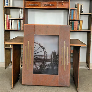 Cadre photo 4x6, cadeau pour couple, cadre en bois avec plexiglas incassable, affichage mural et sur table, brun rustique - Product Image 6