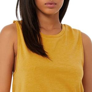 Camiseta sin Mangas para Mujer, Estilo Casual, 100% Algodón, Ecológica, Transpirable, Diseño Frontal Personalizado, Servicio OEM, Tallas para Adultos, Gran Venta - Product Image 4